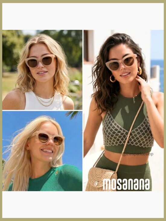 Oversized Cat Eye Sunglasses with UV400 Protection Plastic Frame main image 4